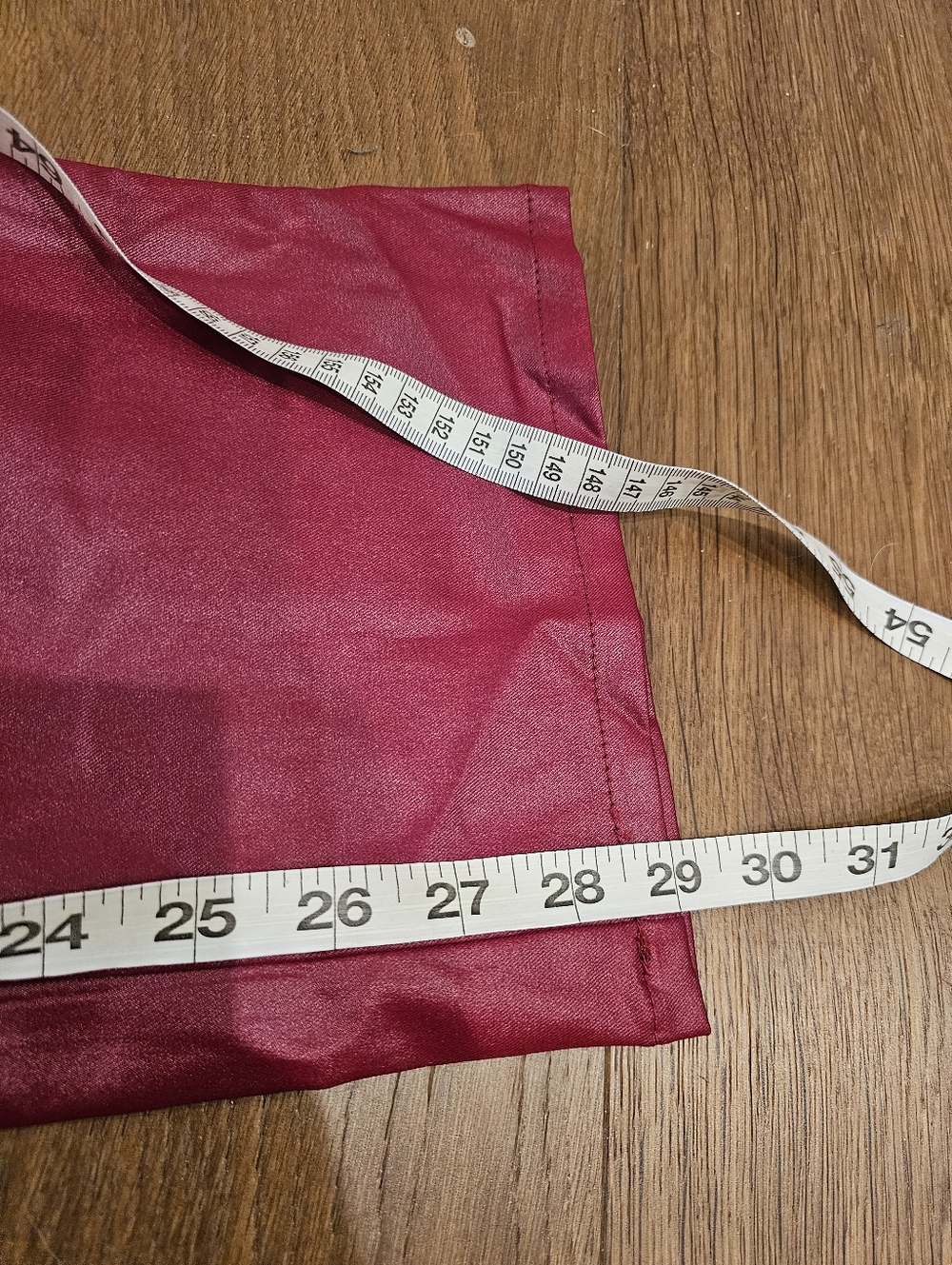 Vintage Low Rise Red Wine Coated Straight Leg Pants - Picture 8 of 9